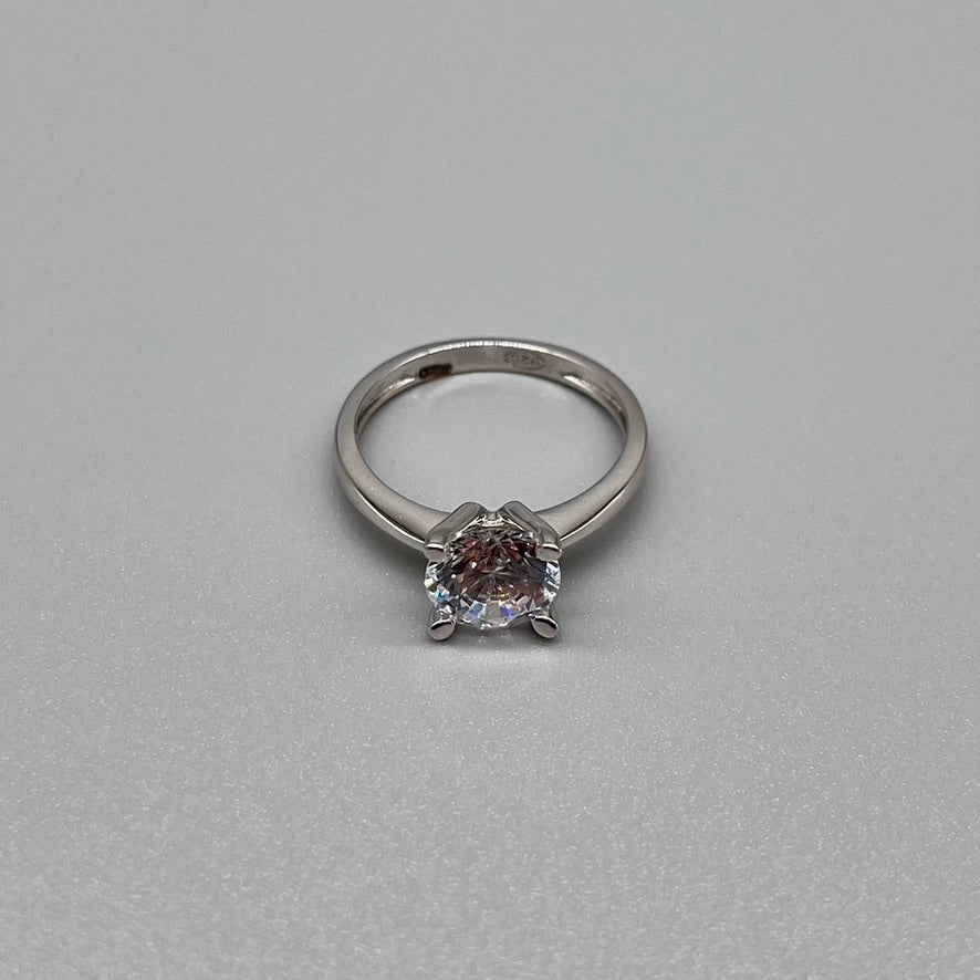 Anello Da Donna Soltaro Modello Valentno N Oro Banco 18 Kt Taglo - Foto 11